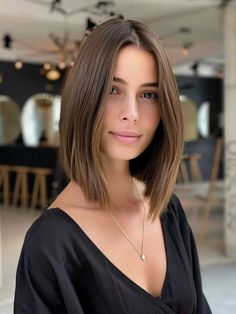 Polished and Smooth Long Bob