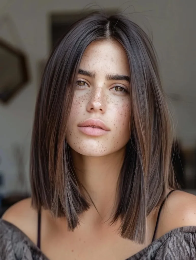 Sleek and Straight Long Bob