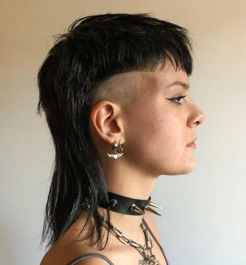 Edgy Mullet Cut with Shaved Sides