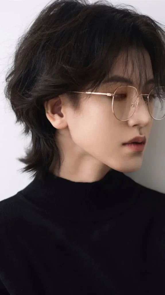 Two Block Haircut with Air Bangs