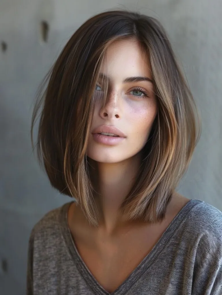 Voluminous and Layered Long Bob