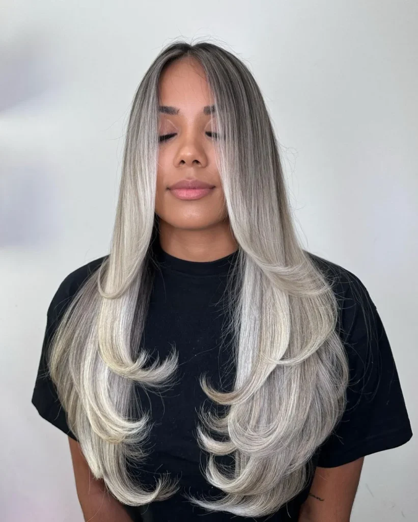Sleek Layers and Flipped Ends Hairstyle