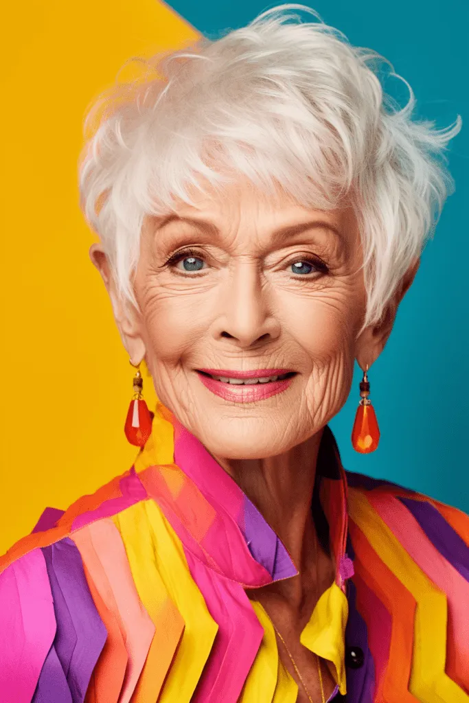 Graceful Gray Pixie Elegance