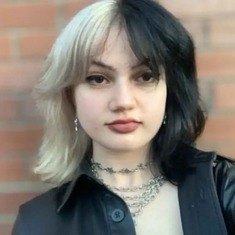Blonde and Black Gemini Soft Mullet