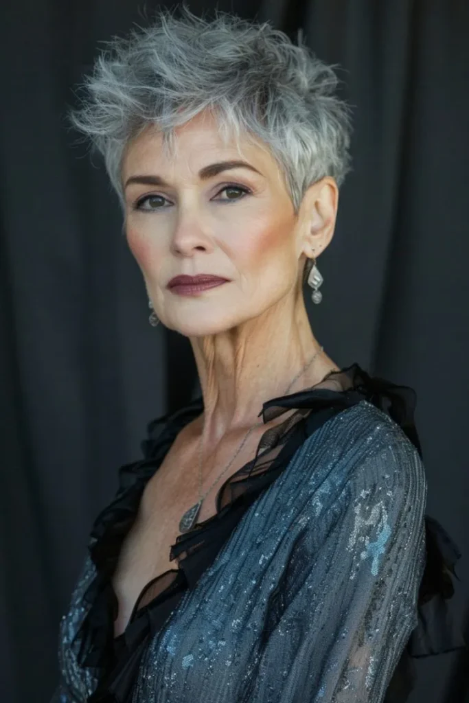Dove Gray Choppy Fringe