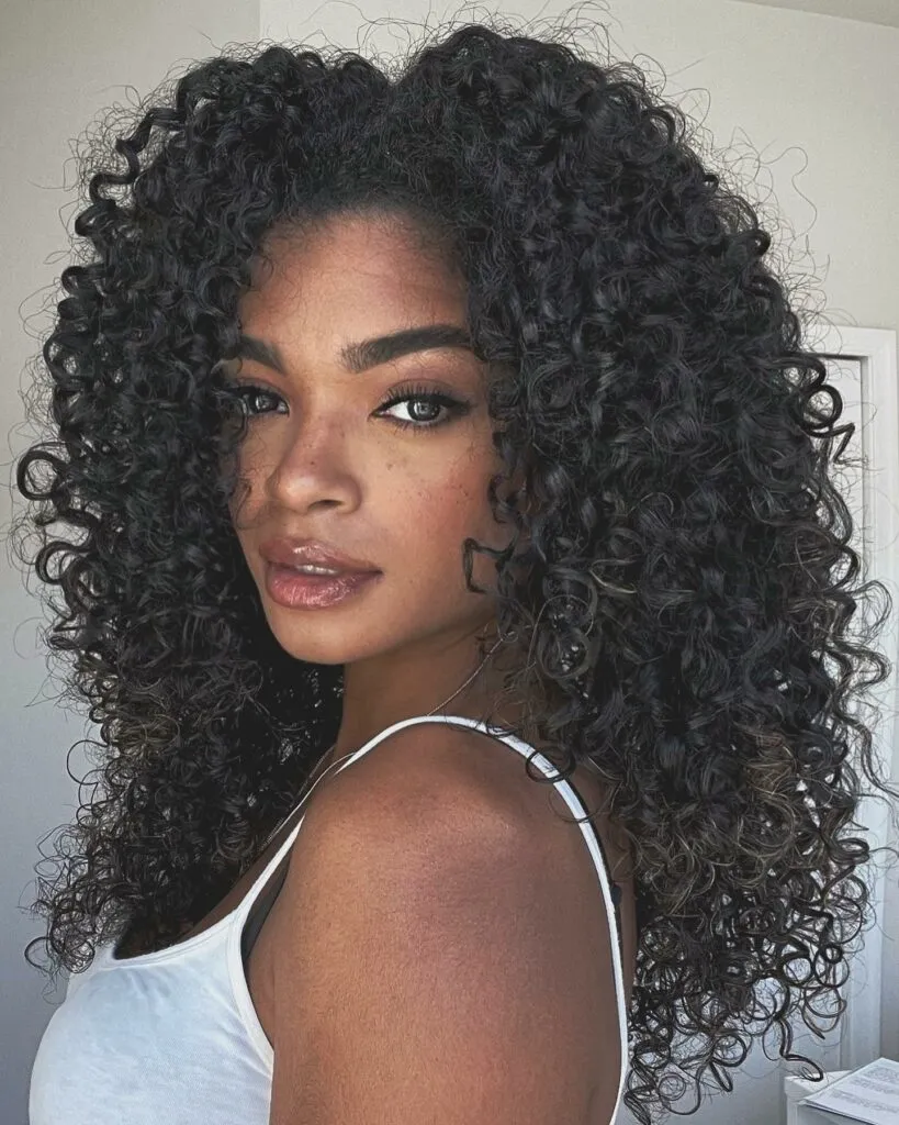 Butterfly Cut On Black Curly Hair