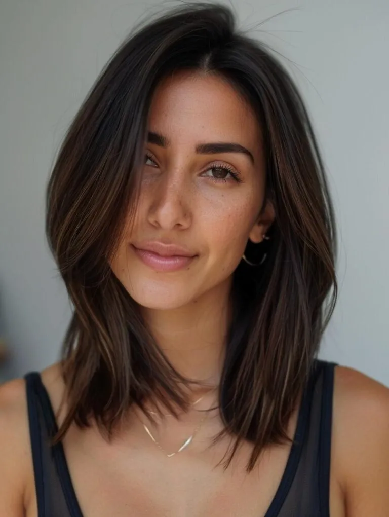 Chic Long Bob with Side Part