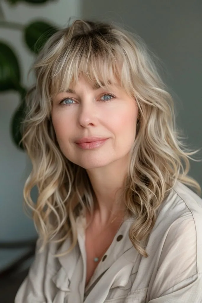 Choppy Ash Blonde Fringe