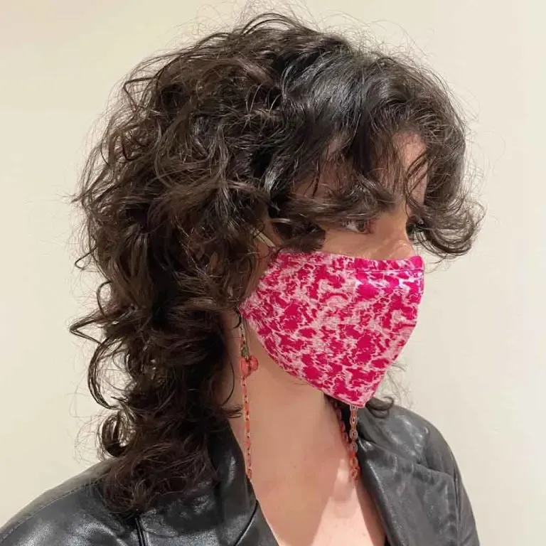 Curly Soft Mullet With Curly Bangs
