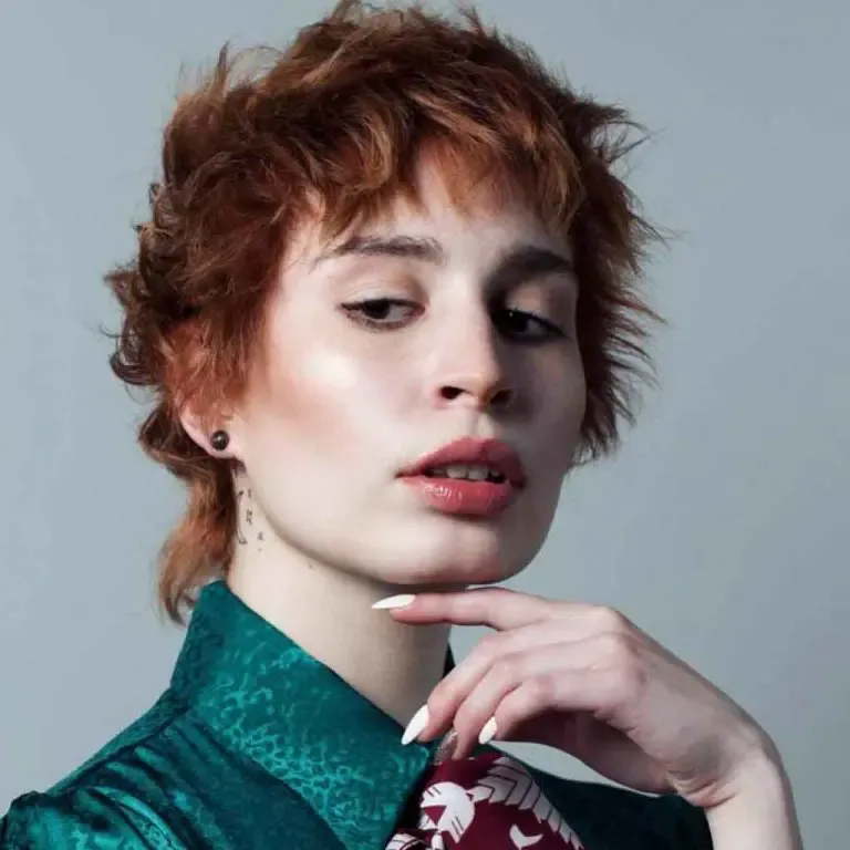 Pixie Soft Mullet on Brown Hair