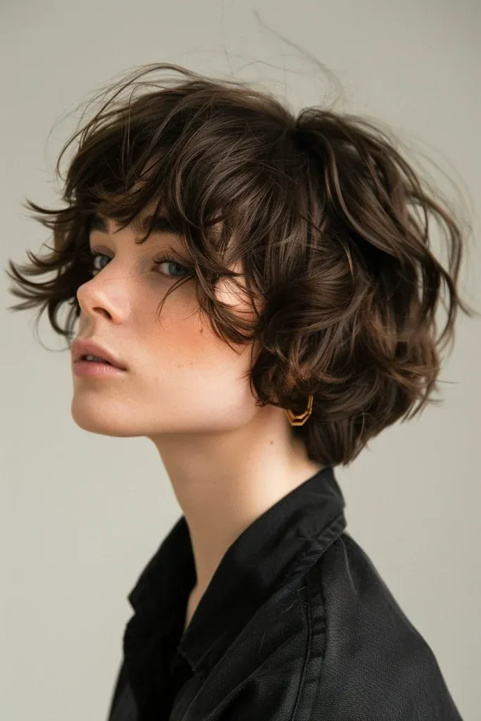 Tousled Messy Short Bob