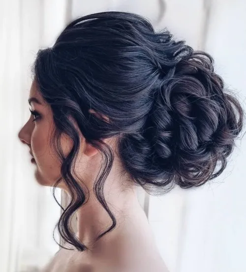 Full Glam Brunette Bun