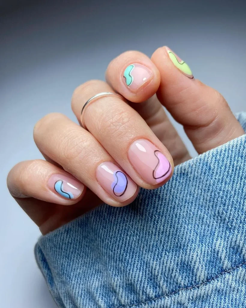 Pastel Jelly Bean-Inspired Manicure