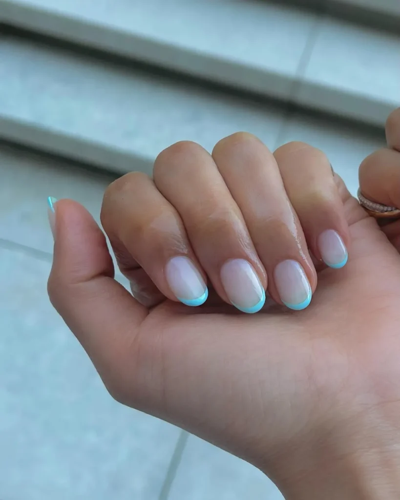Sky Blue French Tips
