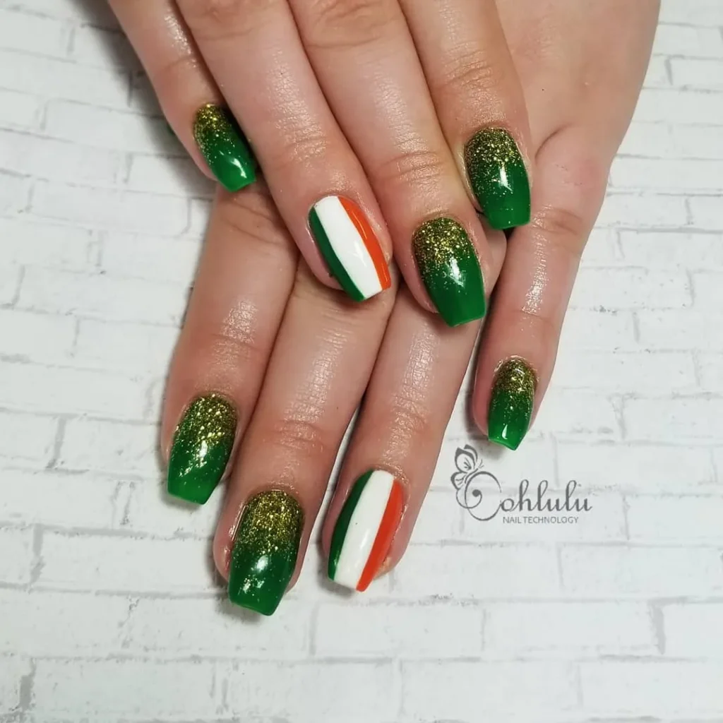 Green, White and Orange